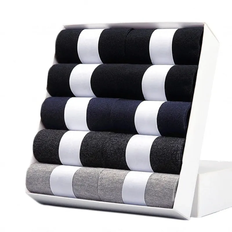 10 Pcs Soft Breathable Men's Cotton Socks