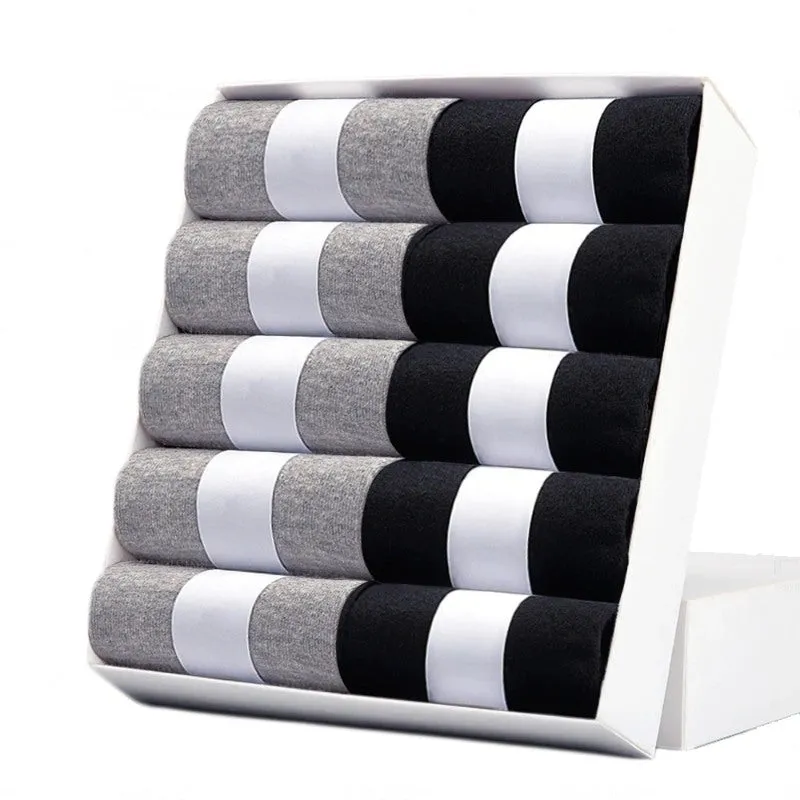 10 Pcs Soft Breathable Men's Cotton Socks