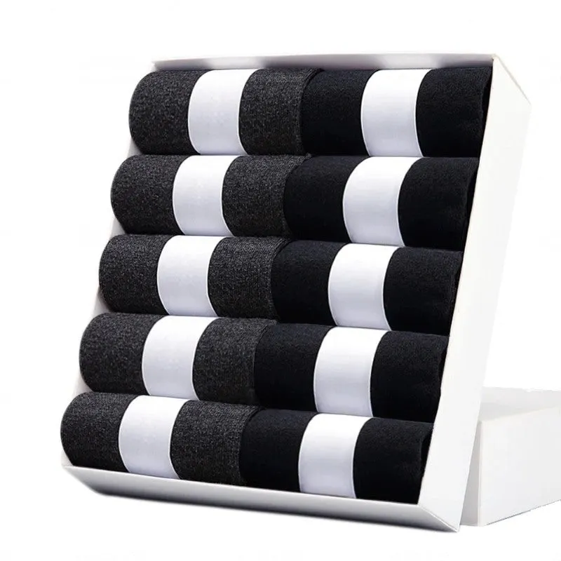 10 Pcs Soft Breathable Men's Cotton Socks
