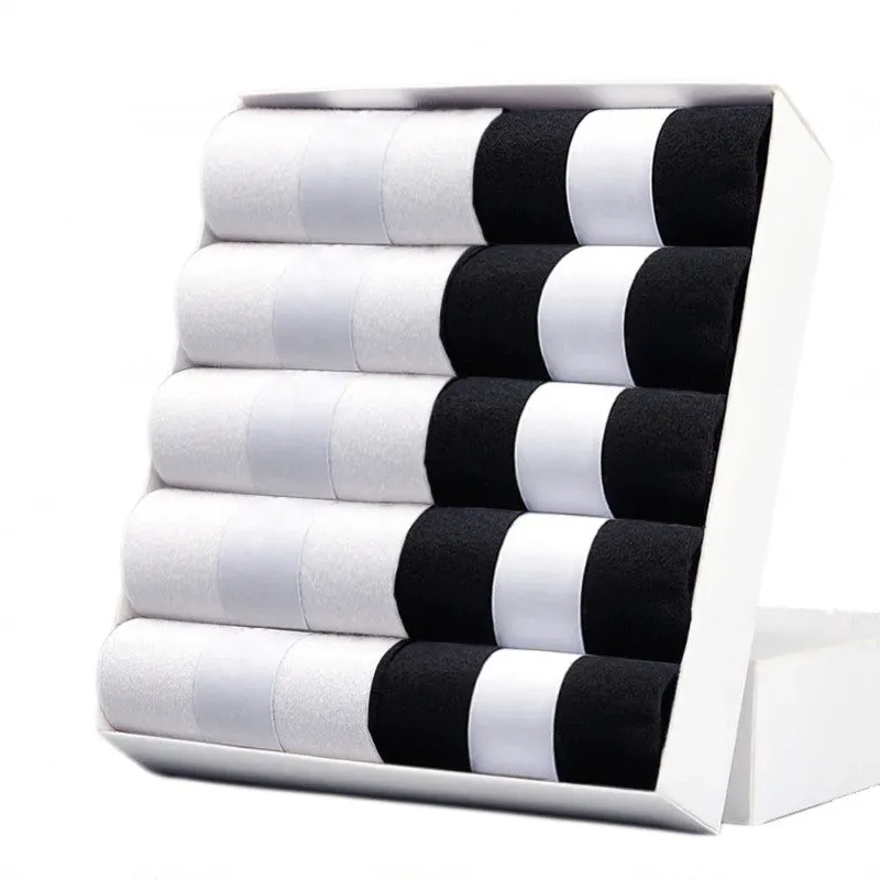 10 Pcs Soft Breathable Men's Cotton Socks