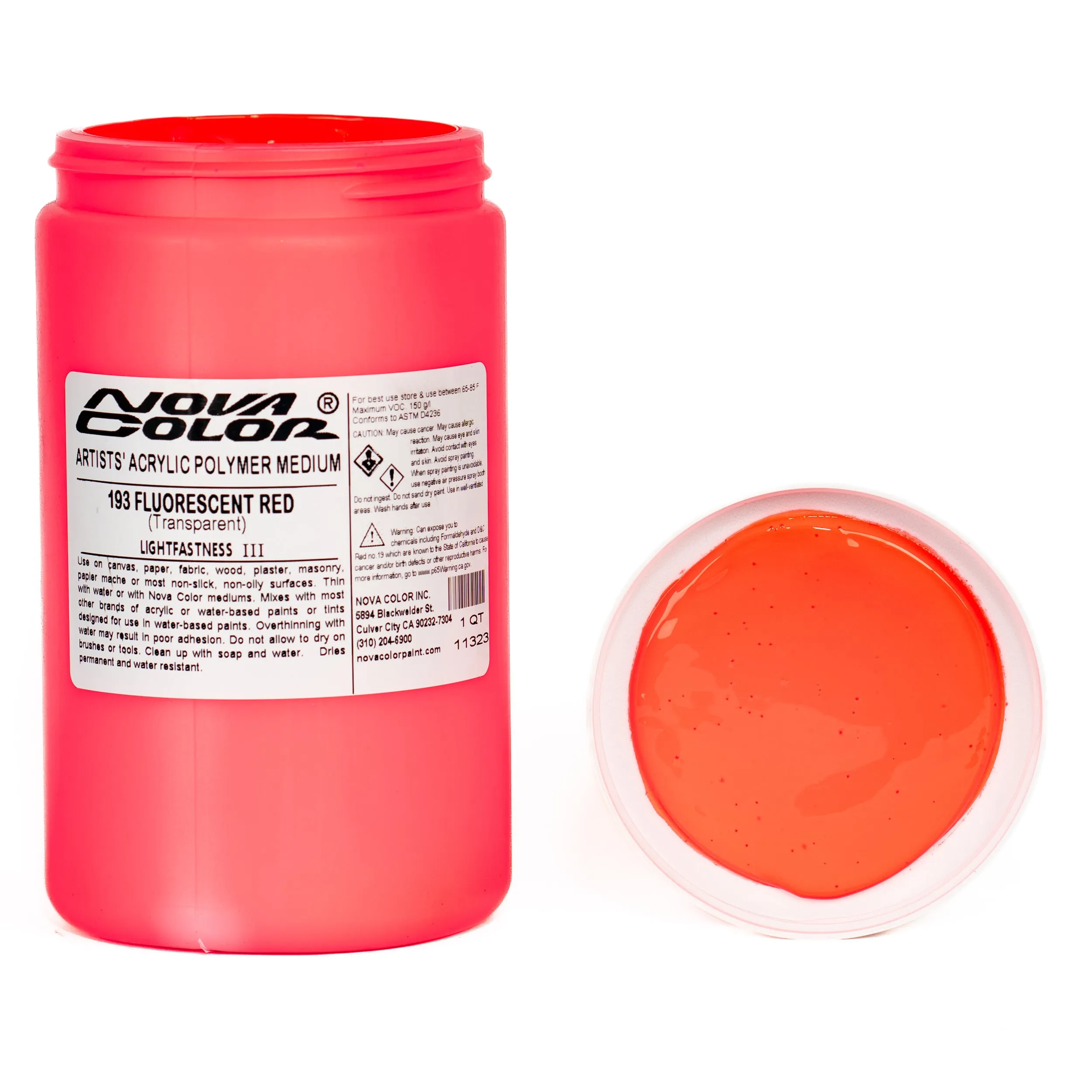 #193 Fluorescent Red - Lightfastness: ||| - Transparent