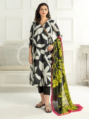 2 Piece Viscose  Lawn Suit-Printed (Unstitched)