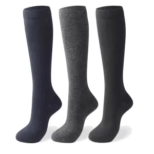 3-Pack Assorted Cotton Socks - Plain And Comfortable Fit