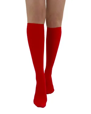 40 denier Red Knee High Socks