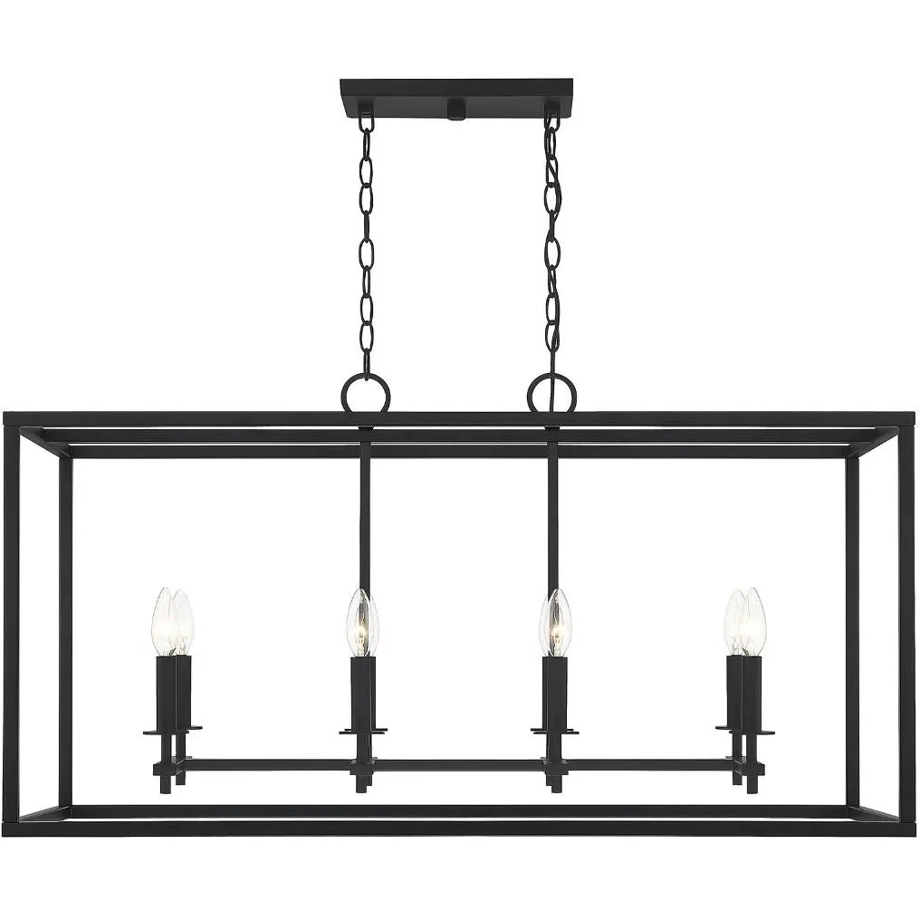 8-Light Outdoor Linear Chandelier