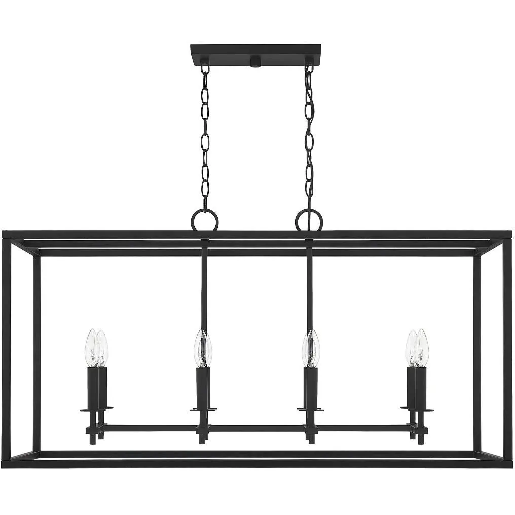 8-Light Outdoor Linear Chandelier