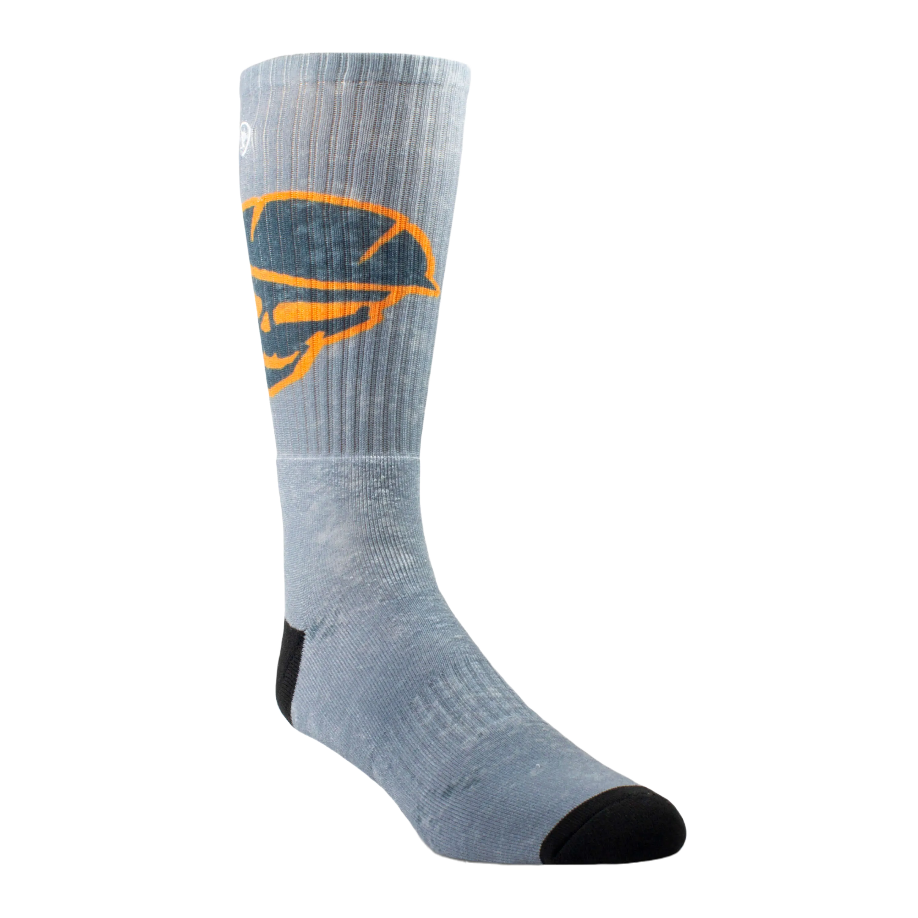 Ariat Men's 2-PK Roughneck Graphic Crew Grey & Orange Socks AR2534-090