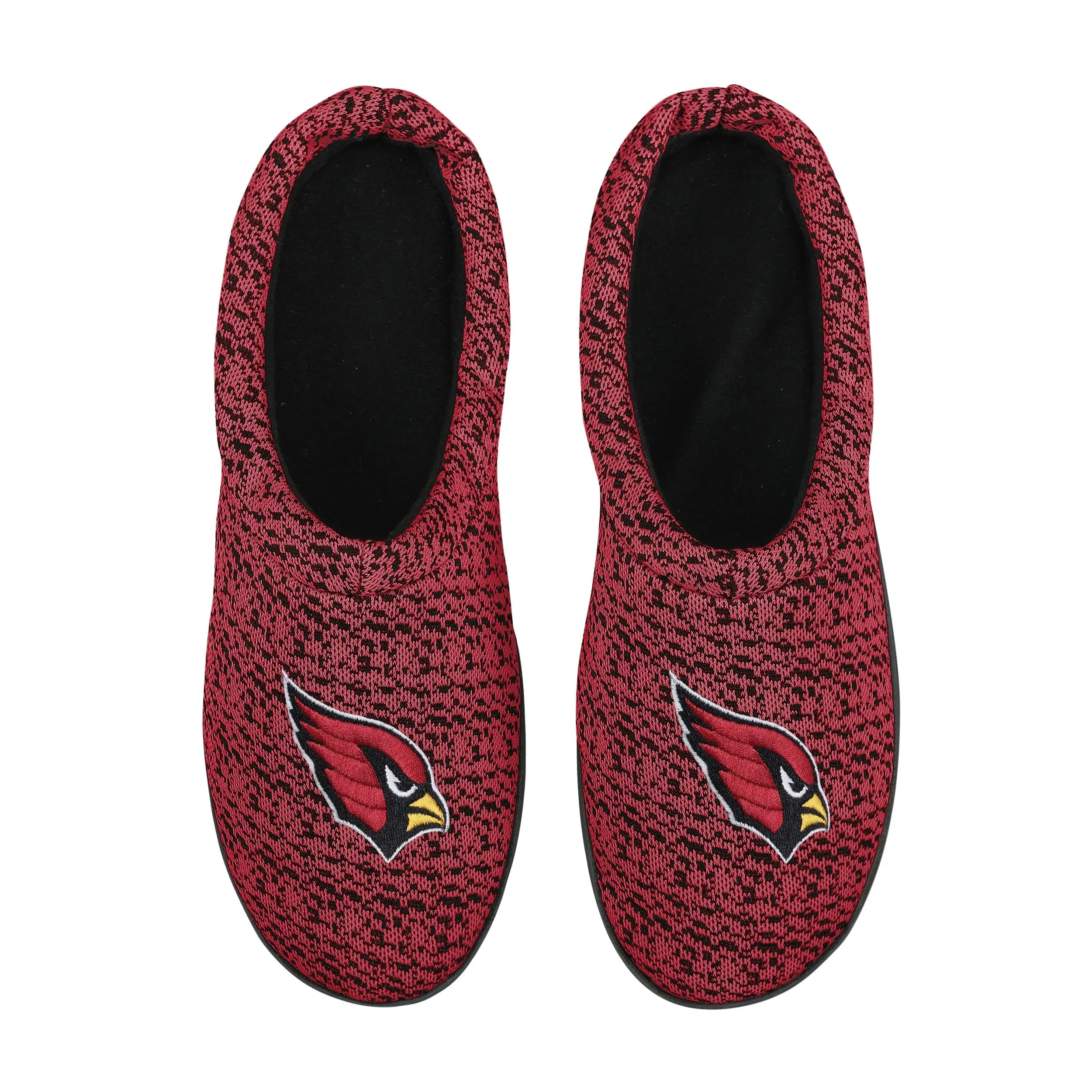 Arizona Cardinals NFL Mens Poly Knit Cup Sole Slippers