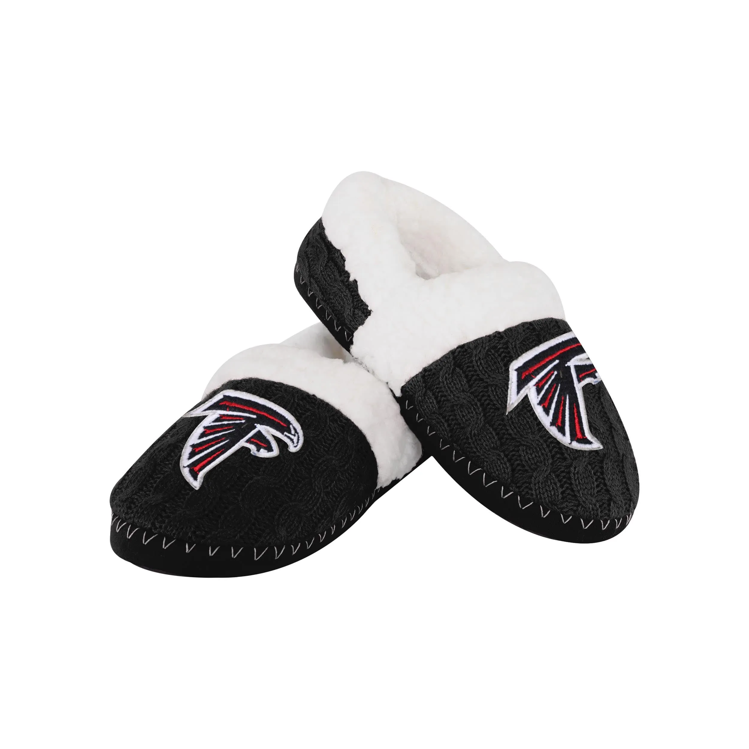 Atlanta Falcons NFL Womens Team Color Fur Moccasin Slippers