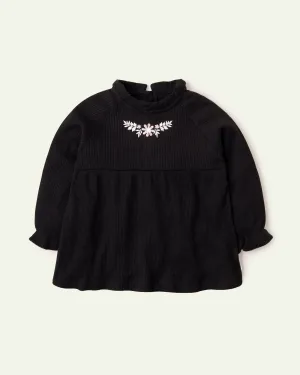 Black Embroidered Top