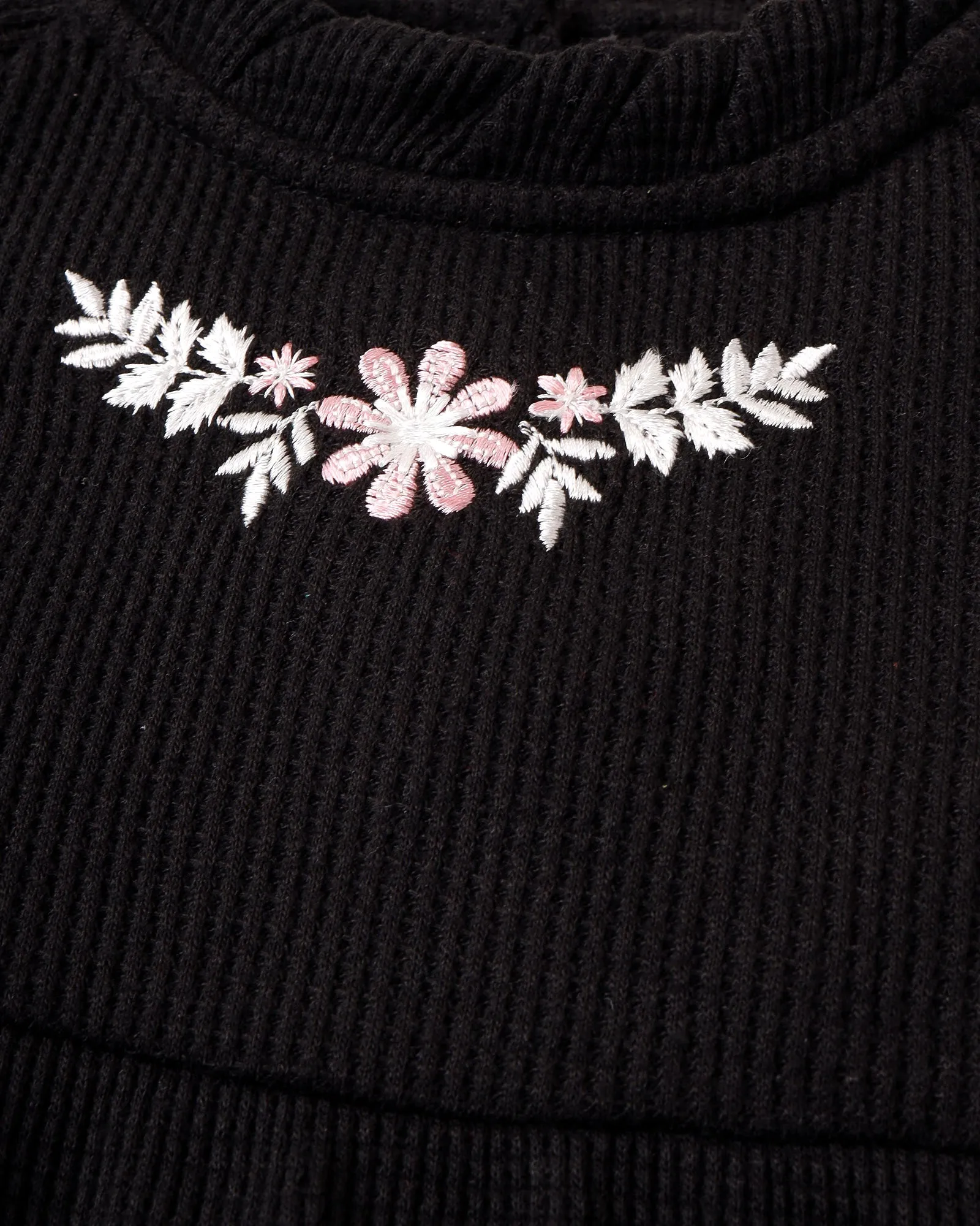 Black Embroidered Top