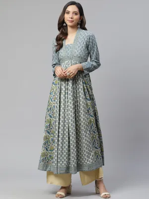 Block Print Mulmul Kurta