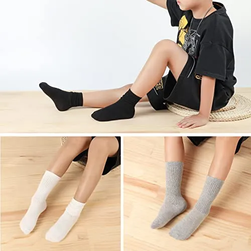 BOOPH 9 Pairs Girls Slouch Socks Knee High Baby Girls Crew SocksI 1-3 Years