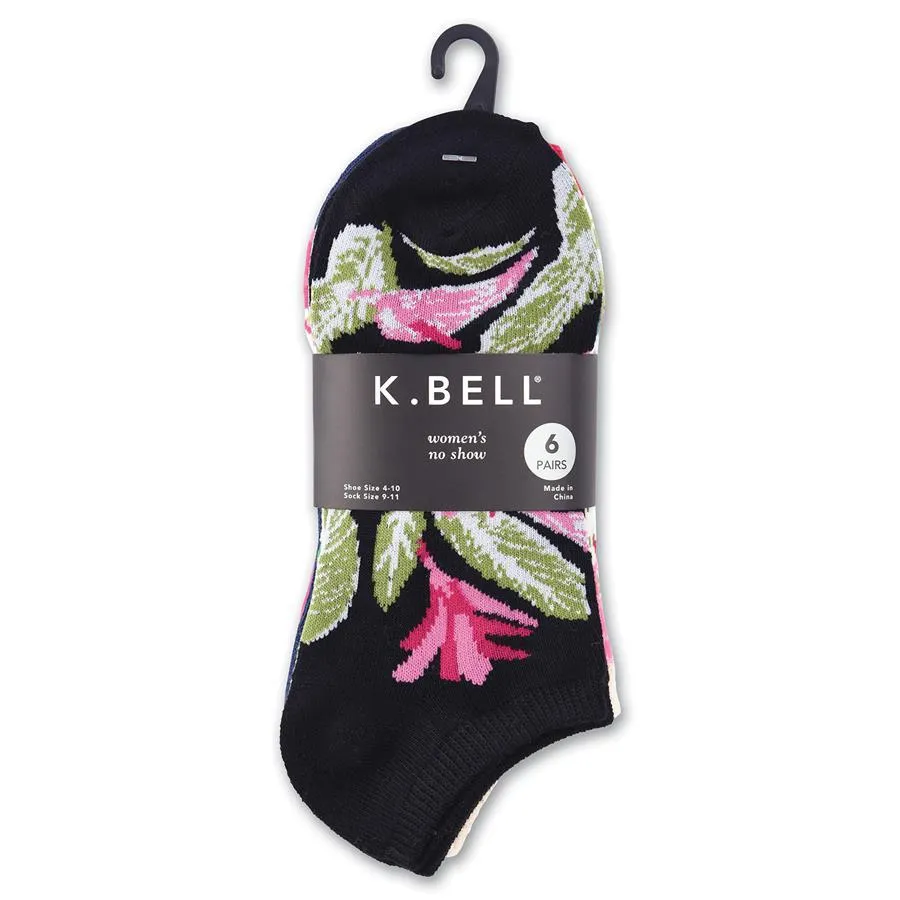 Botanical Florals Ankle Socks 6 Pair Pack (Women's)