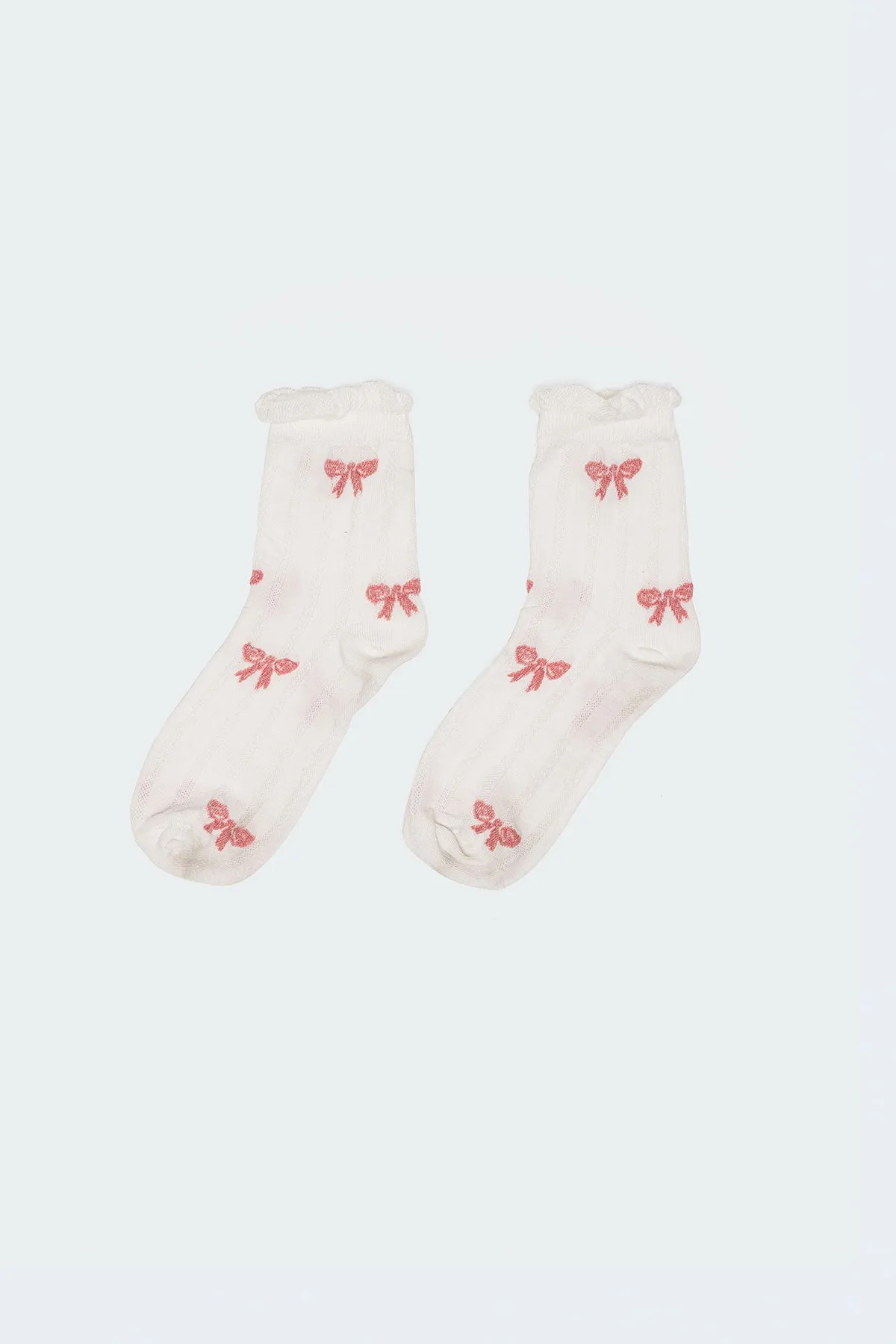 Bow Printed Socks