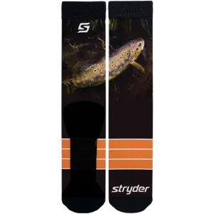 Brown Trout Orange Socks