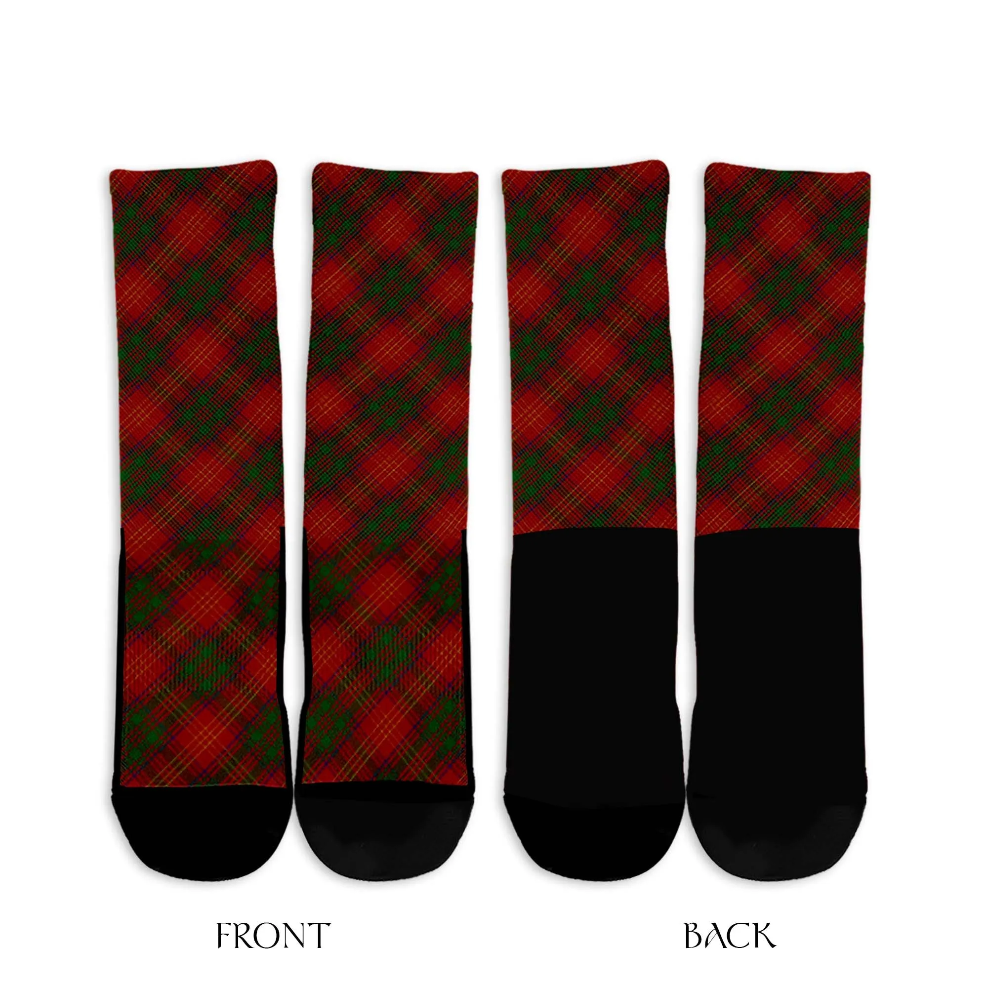 Burns Tartan Crew Socks Cross Tartan Style