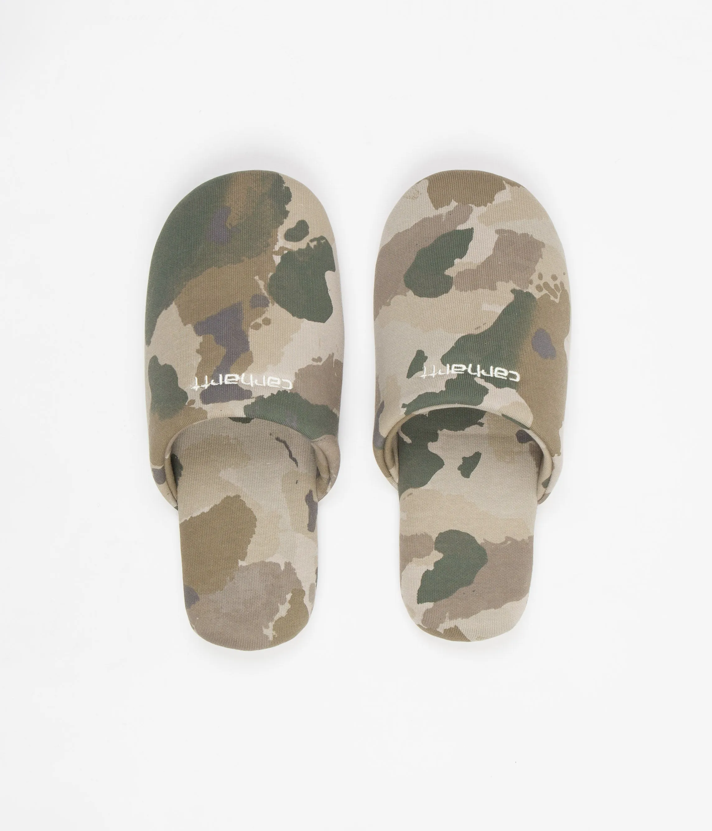 Carhartt Script Embroidery Slippers - Camo Tide / Thyme / Wax