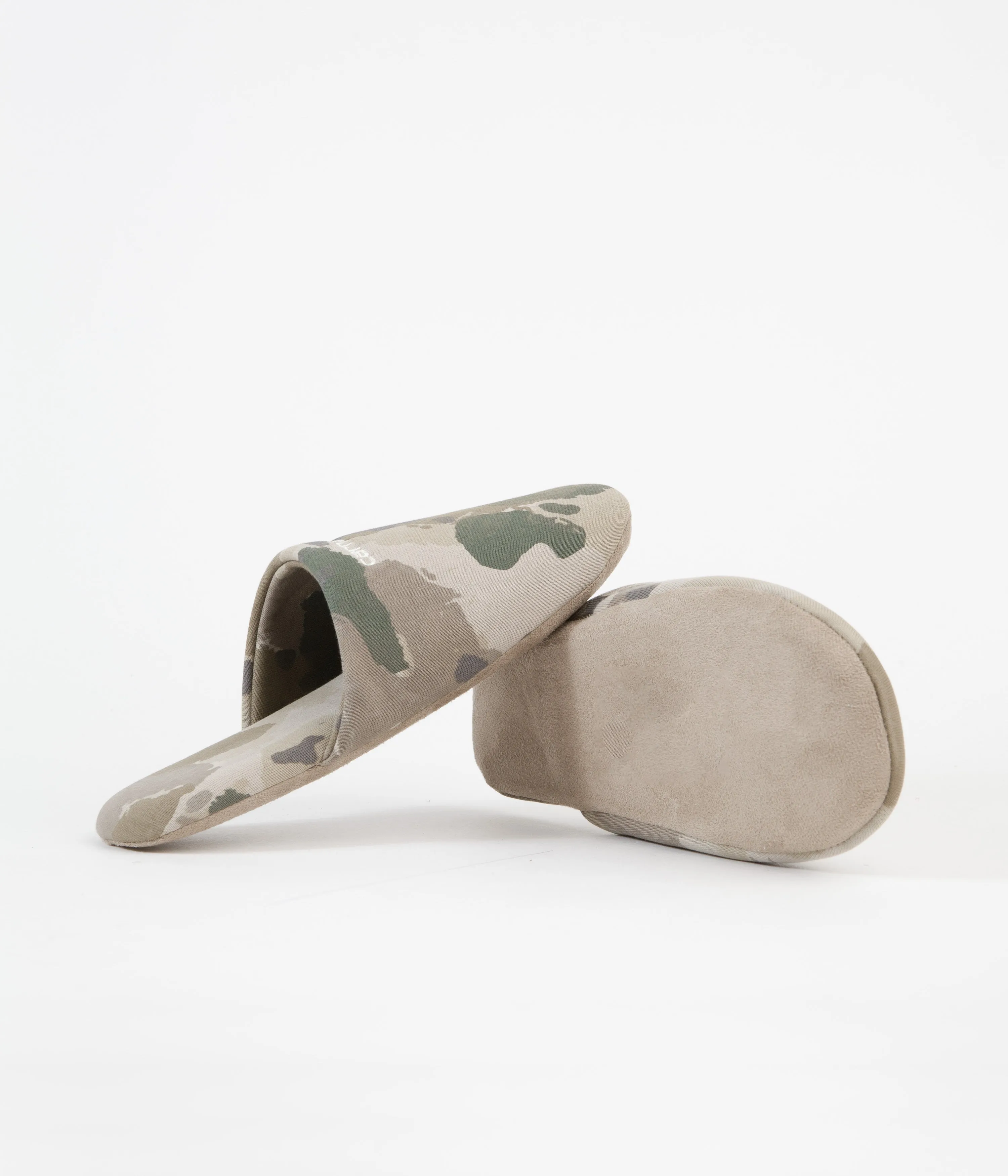 Carhartt Script Embroidery Slippers - Camo Tide / Thyme / Wax