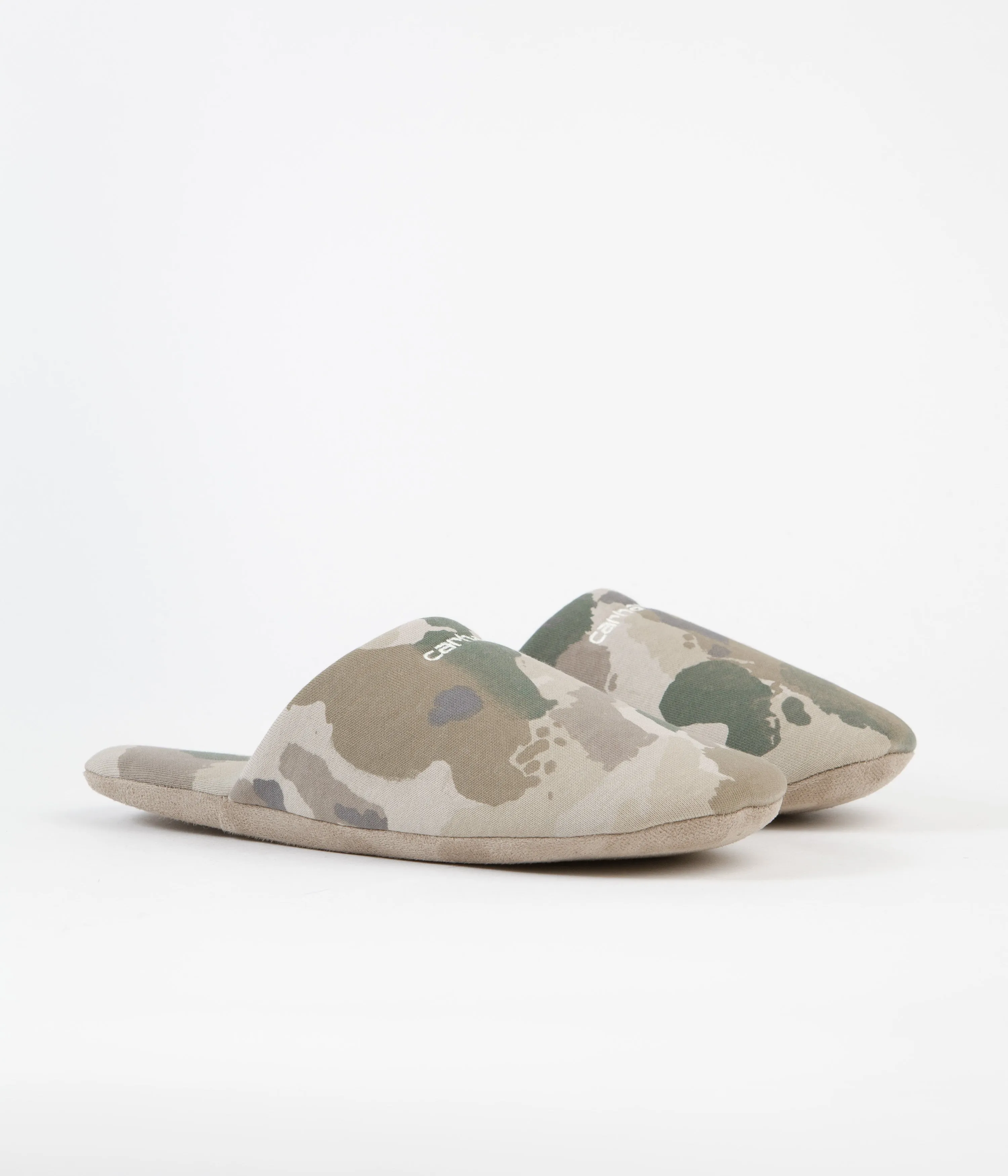 Carhartt Script Embroidery Slippers - Camo Tide / Thyme / Wax