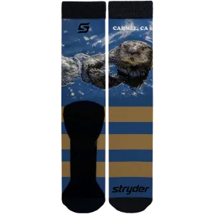 Carmel Sea Otter Brown Stripes Socks