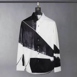 Contrast Abstract Printed Long Sleeve Shirt