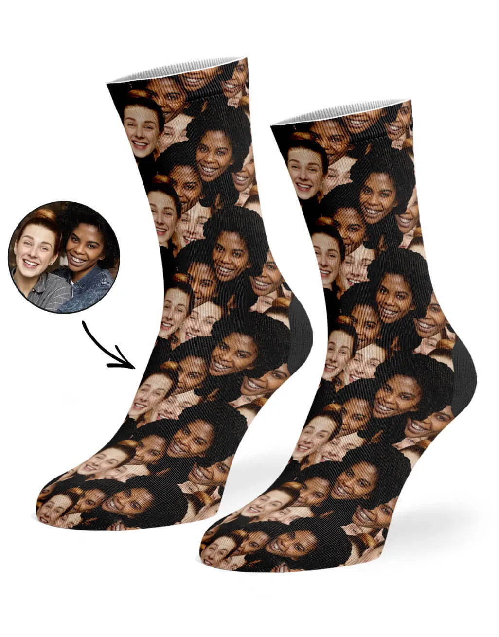 Couples Face Mash Socks