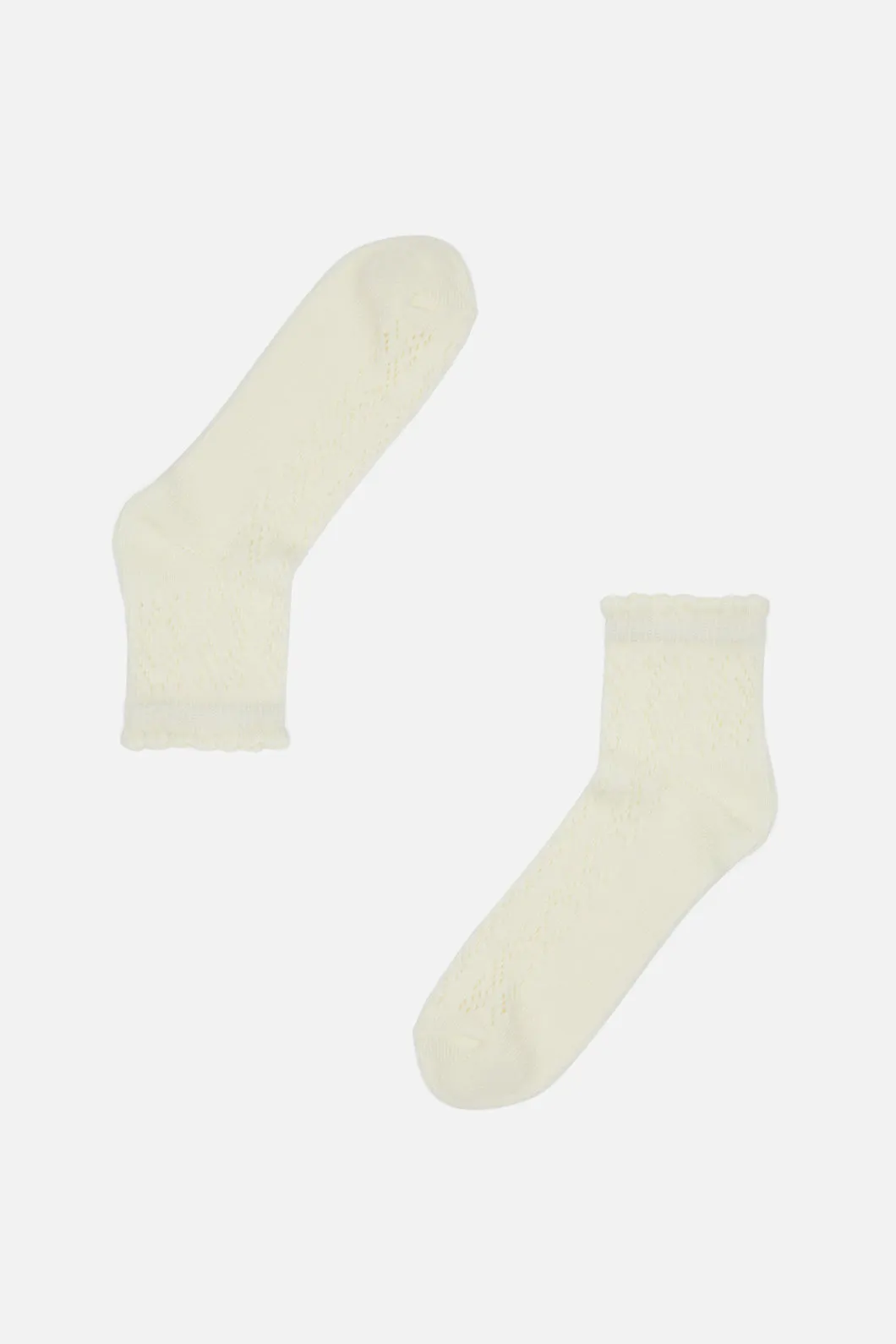 Cream Cute Ankle Socks
