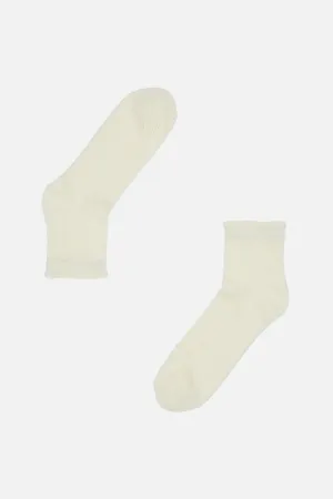 Cream Cute Ankle Socks