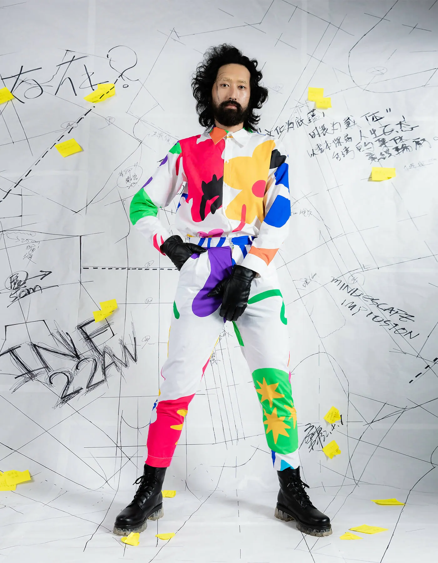 Crossover White Printed Trouser