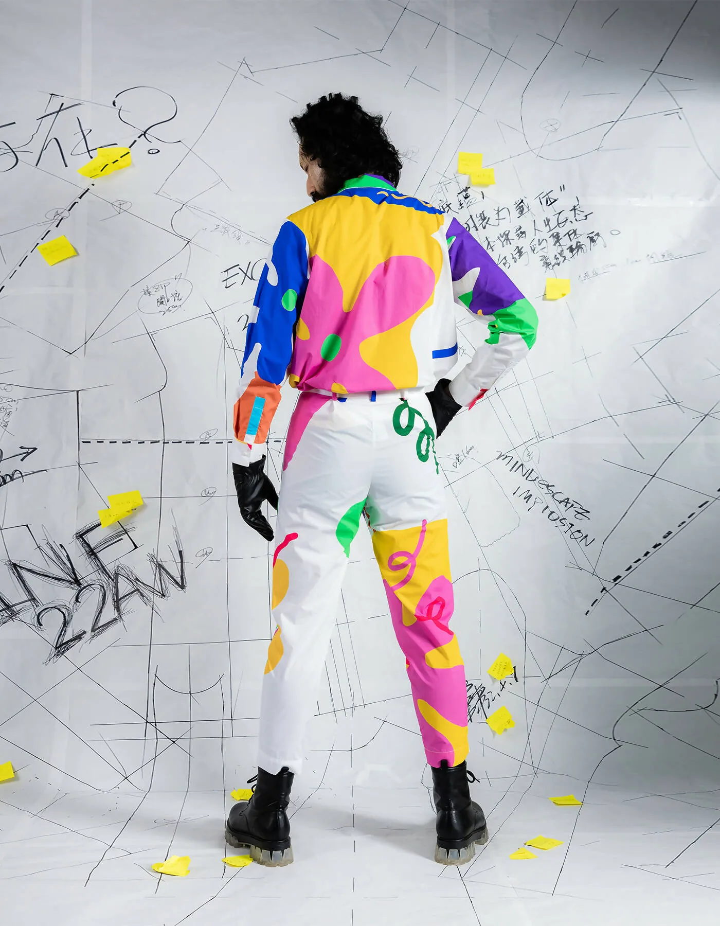 Crossover White Printed Trouser