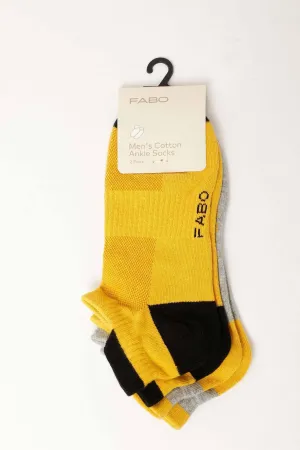 FABO MEN'S ANKLE SOCKS 2PAIRS 1064