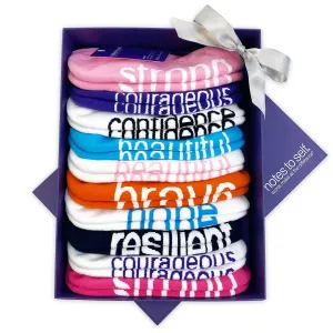 For one who is strong and so much more - 10 pairs of socks in keepsake box