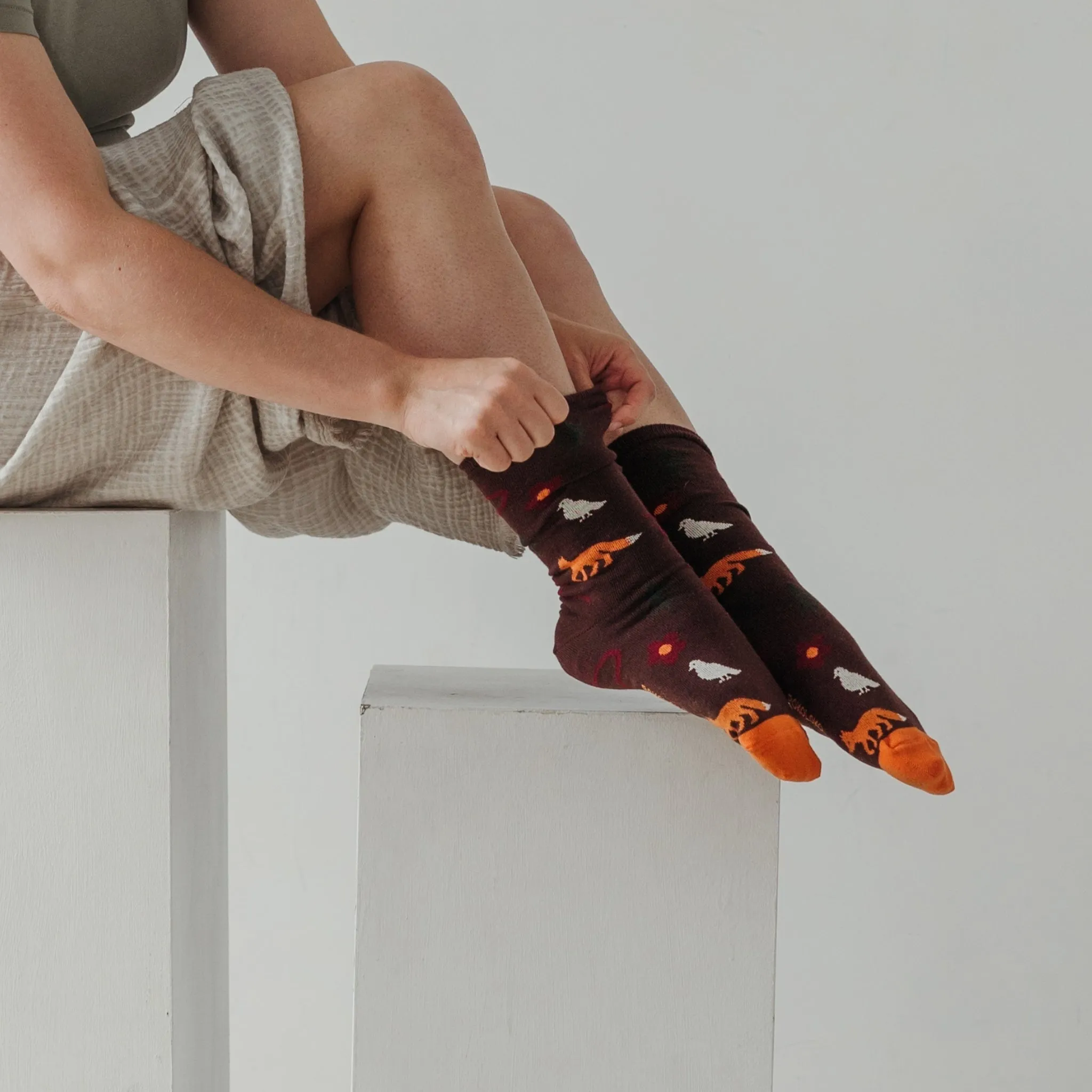 Fox and Dove Socks - Pack of 2