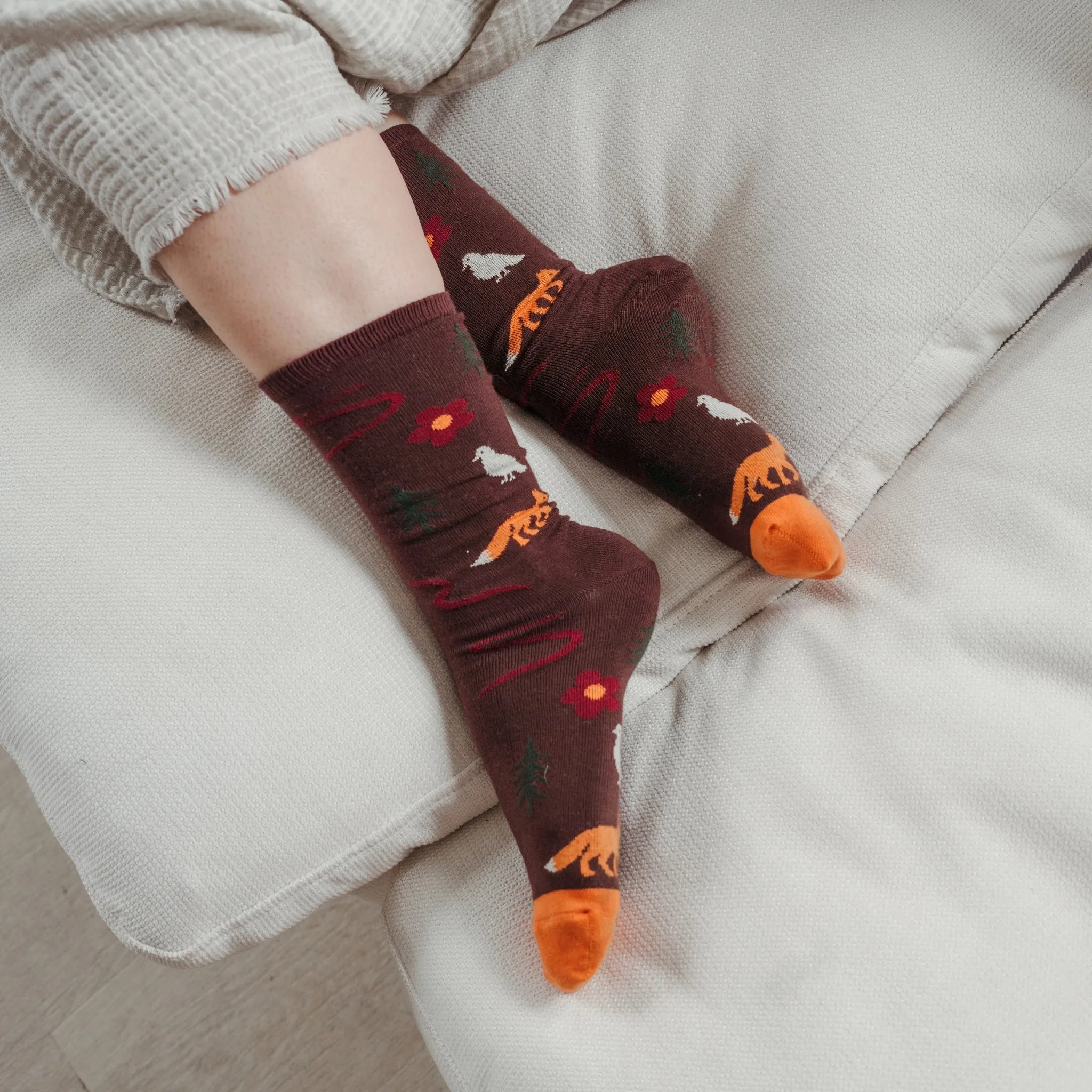 Fox and Dove Socks - Pack of 2