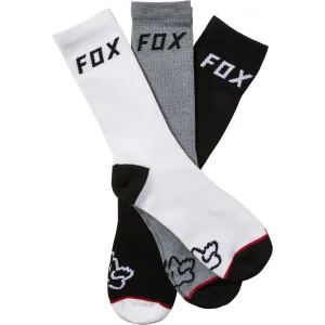 Fox Racing  3 Pack Fox Crew Socks Jacquard Arch Support Cushion Cotton Casual