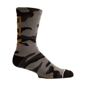 Fox Racing  Mens Camo Cushioned Crew Socks No Show Durable Casual Athletic Black