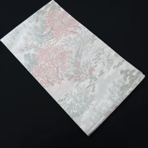 Fukuro Obi Light Gray Landscape Iori Silk BB235V4