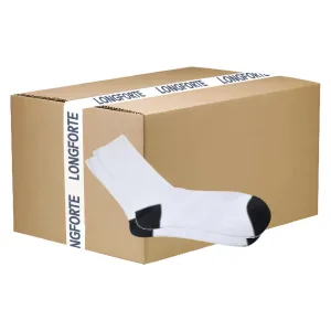 FULL CARTON - 144 Pairs x Black Toe/ Black Heel - Men's Socks - 40cm