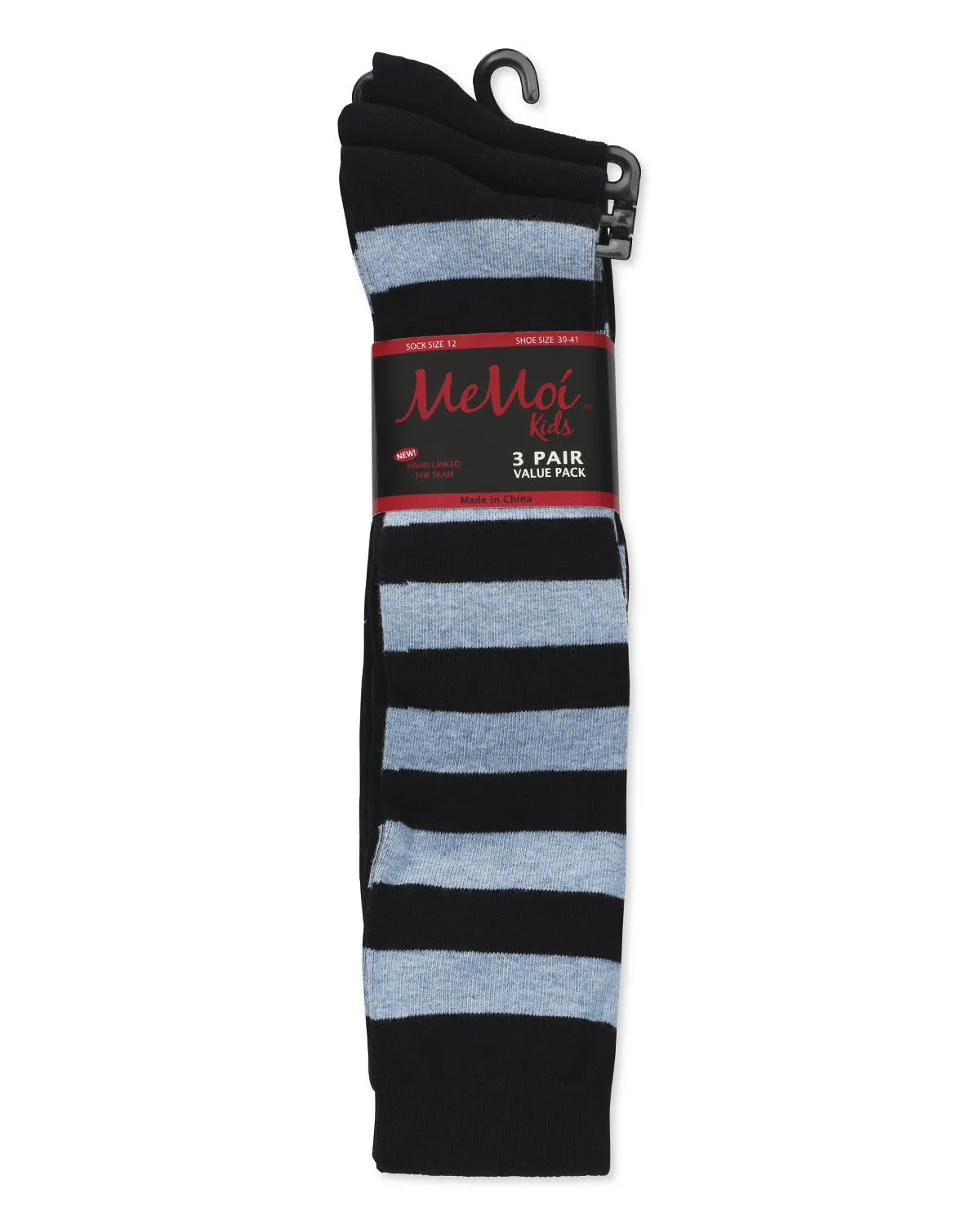 Girl's 3 Pair Pack Soft Stripe Knee High Socks