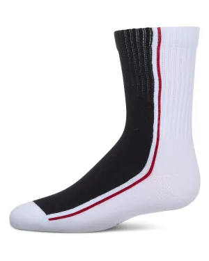 Girls' Color Block Stripe Crew Socks