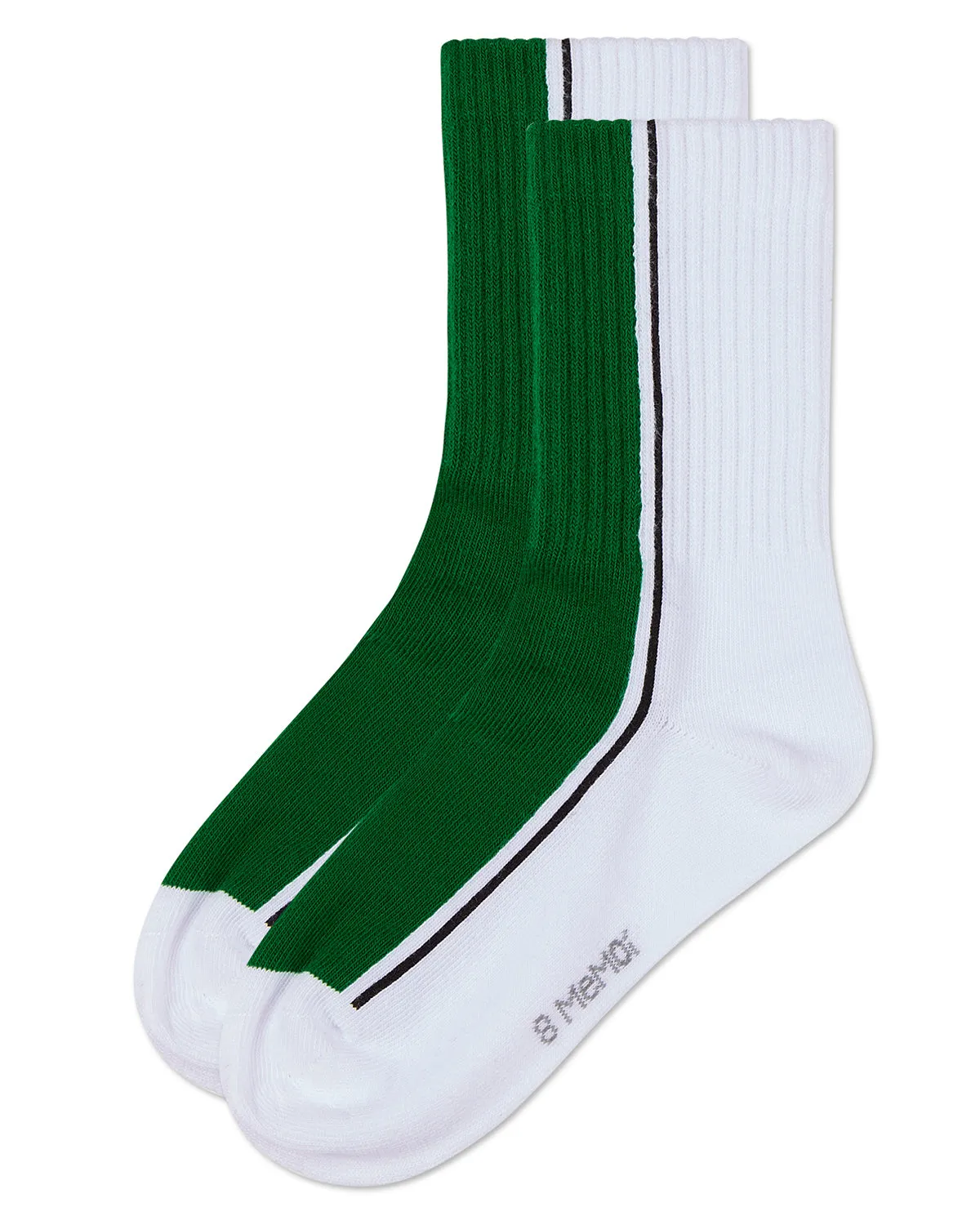 Girls' Color Block Stripe Crew Socks