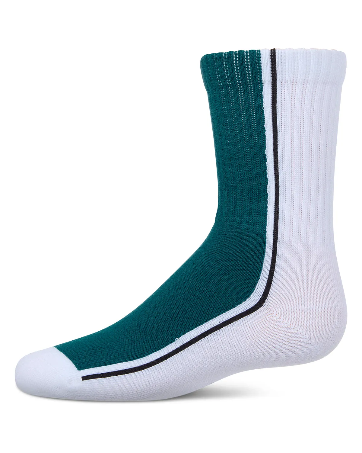 Girls' Color Block Stripe Crew Socks