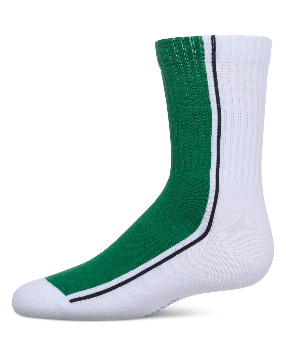 Girls' Color Block Stripe Crew Socks