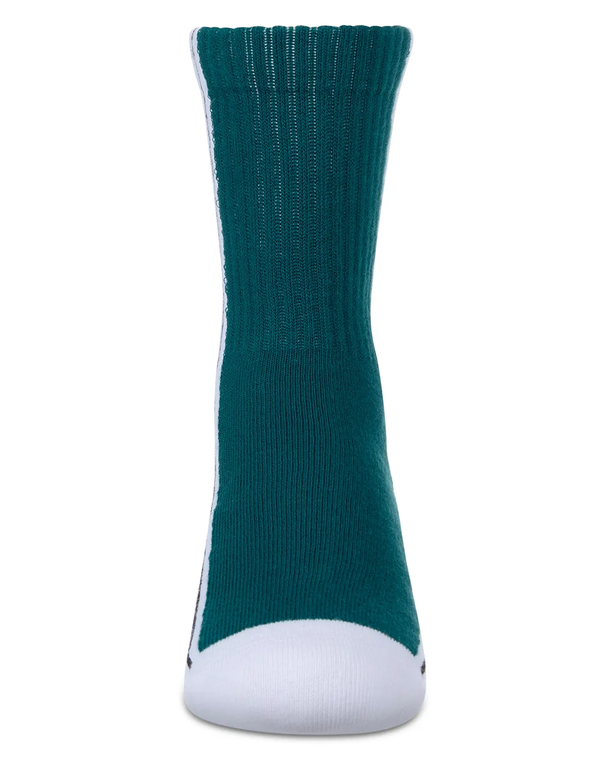 Girls' Color Block Stripe Crew Socks