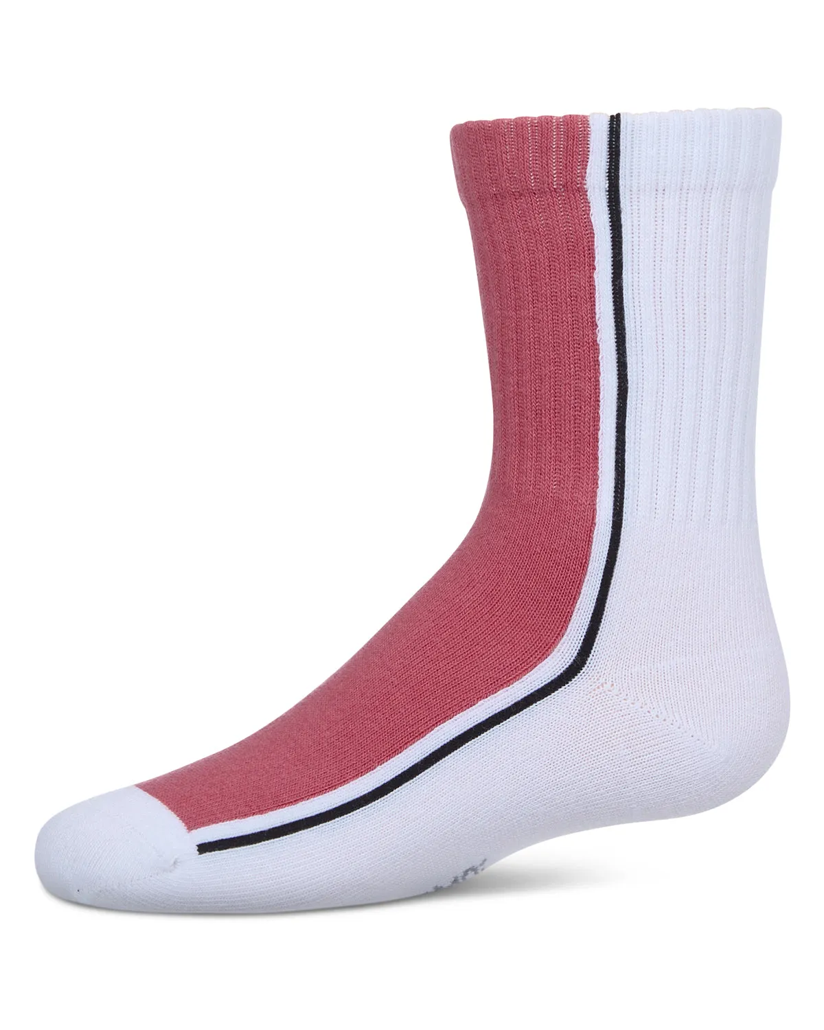 Girls' Color Block Stripe Crew Socks