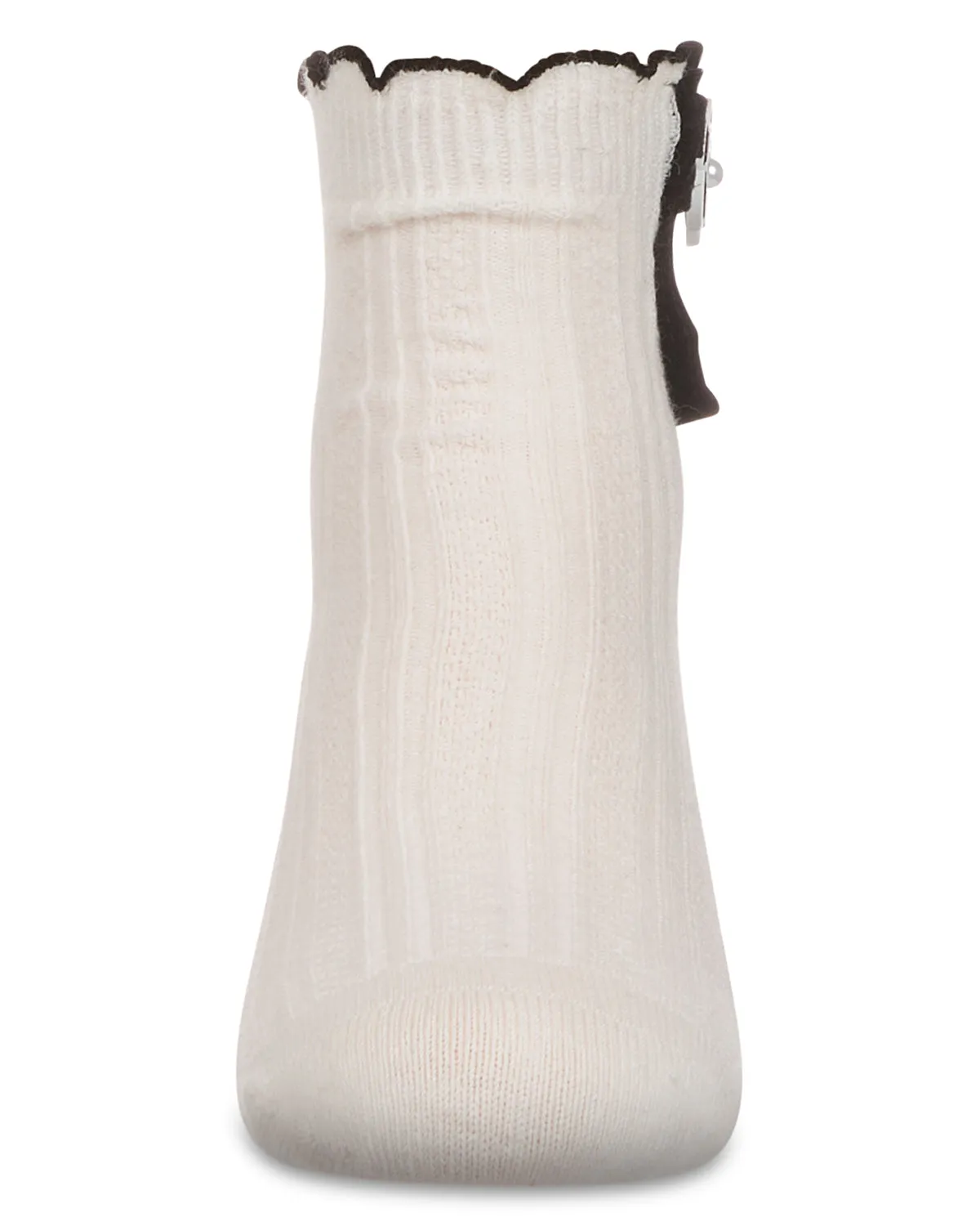 Girls' Floral Button Anklet Socks