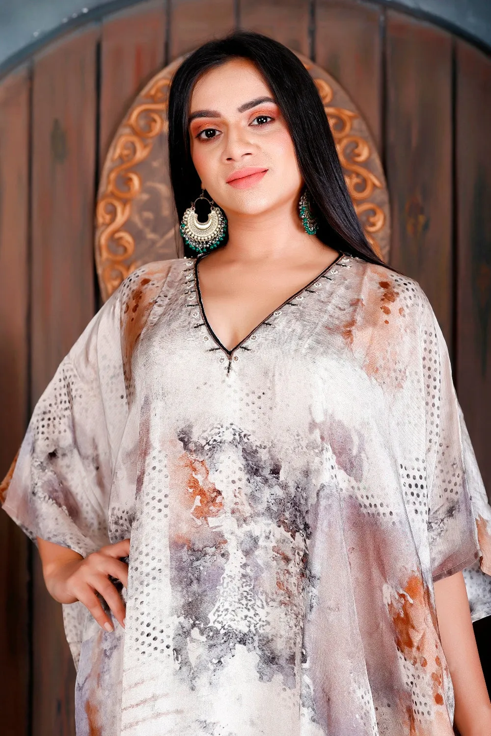 Handmade formal caftan beach cover up luxuries Resort party kaftan