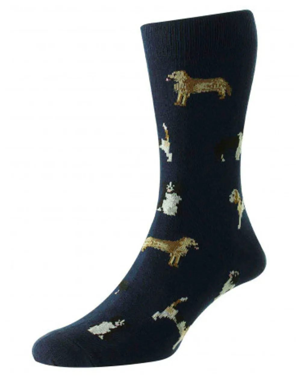 HJ Hall Mens Country Dogs Motif Cotton Rich Socks