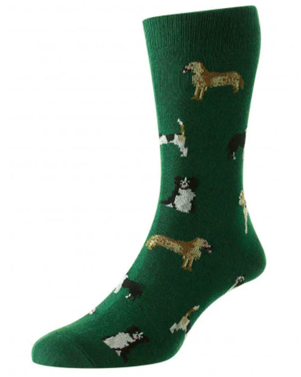 HJ Hall Mens Country Dogs Motif Cotton Rich Socks